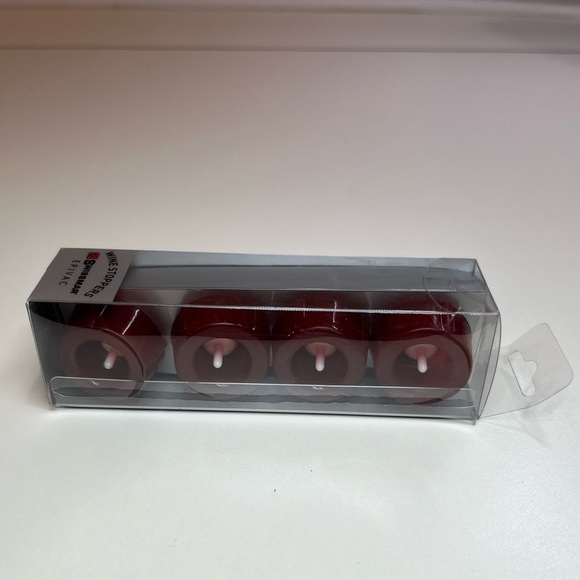 Swissmar wine stoppers. 4 pack. Never used and in unopened pack. Color: Burgundy - Picture 4 of 7